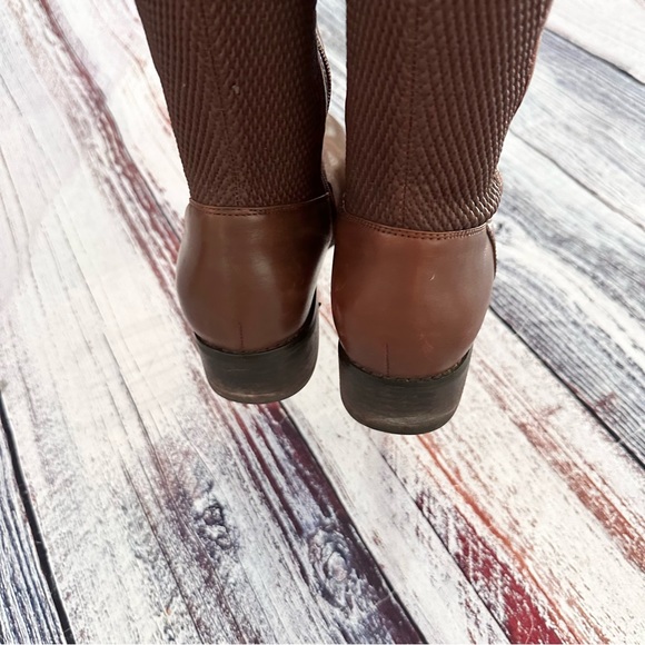 Blondo Viva Tall Leather Riding Boots Butterscotch Brown Waterproof - Picture 5 of 10